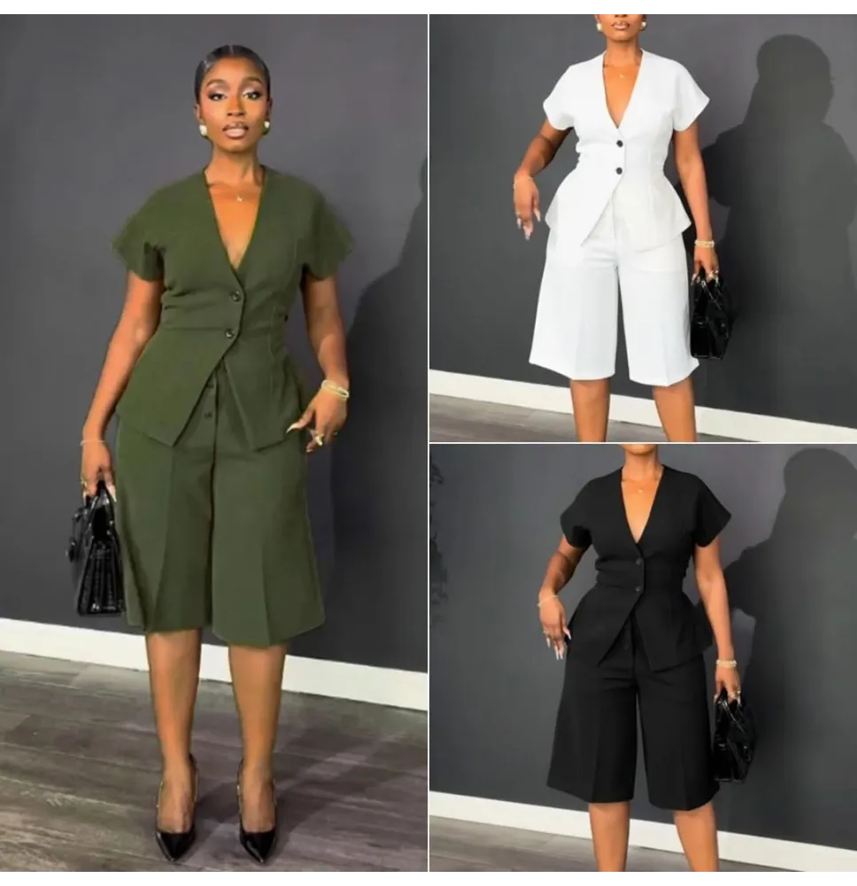 Ensemble Tailleur Short Cintré Col en VEnsembles
