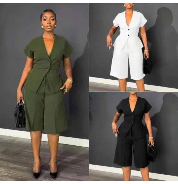 Ensemble Tailleur Short Cintré Col en VEnsembles