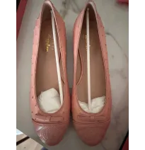 Ballerines de Luxe en Cuir Ostrich Rose – Style Gucci Garden avec Bout MatelasséChaussures homme, femme et enfant