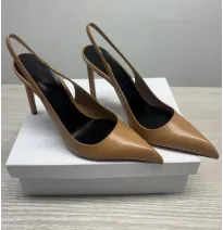 Escarpins Slingback en Cuir Camel – Silhouette Pointue à Talon Aiguille ChicChaussures homme, femme et enfant