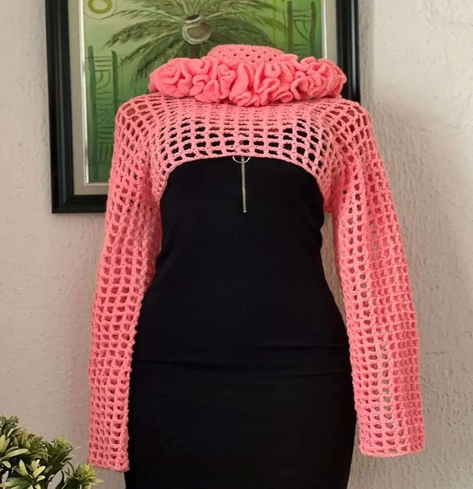 Boléro en Crochet  Chic & Aéré  – Accessoire Mode TendanceTops