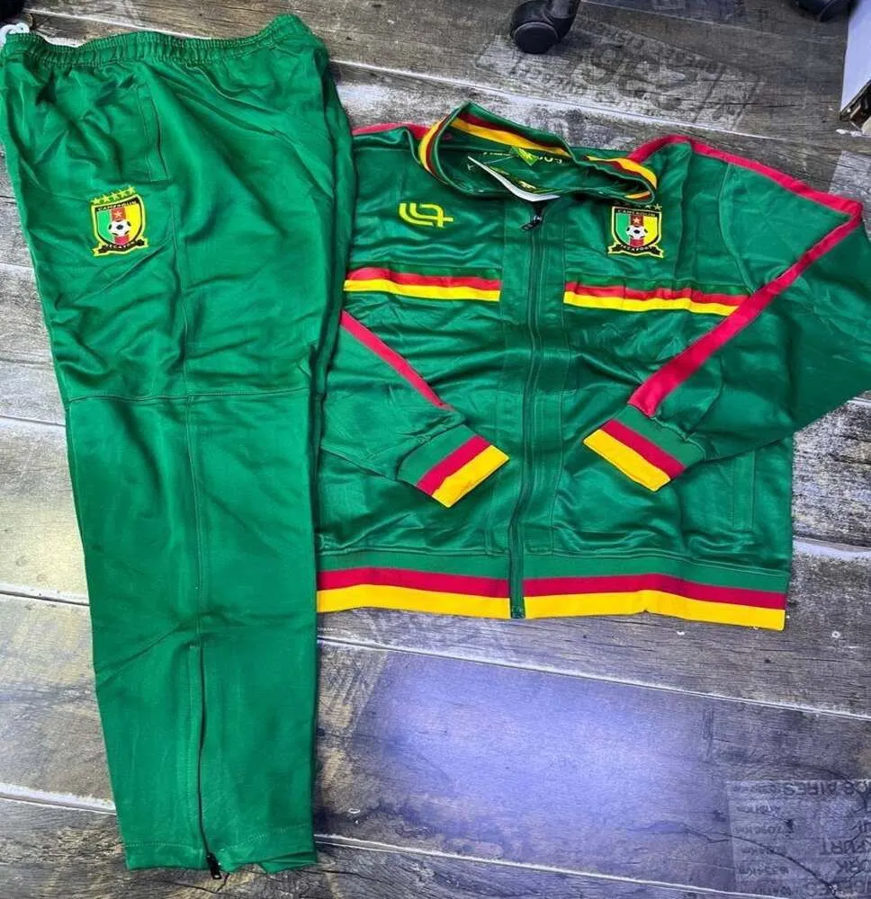Survêtement Sportif Officiel Lions Indomptables - Vert (Vente en gros)vêtements