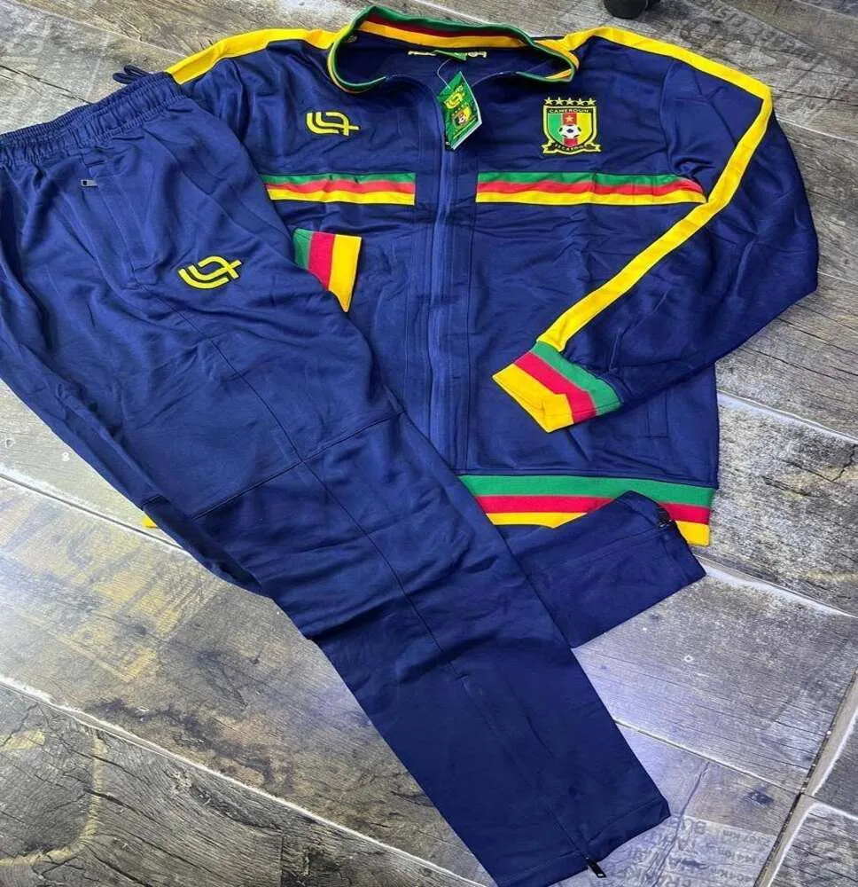Survêtement Sportif Officiel Lions Indomptables - Bleu (Vente en gros)vêtements