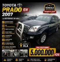 Toyota Prado GX 2007 | SUV 4x4 Robuste | 7 Places Cuir | Immatriculé & Papiers à JourVéhicules et pièces de rechange