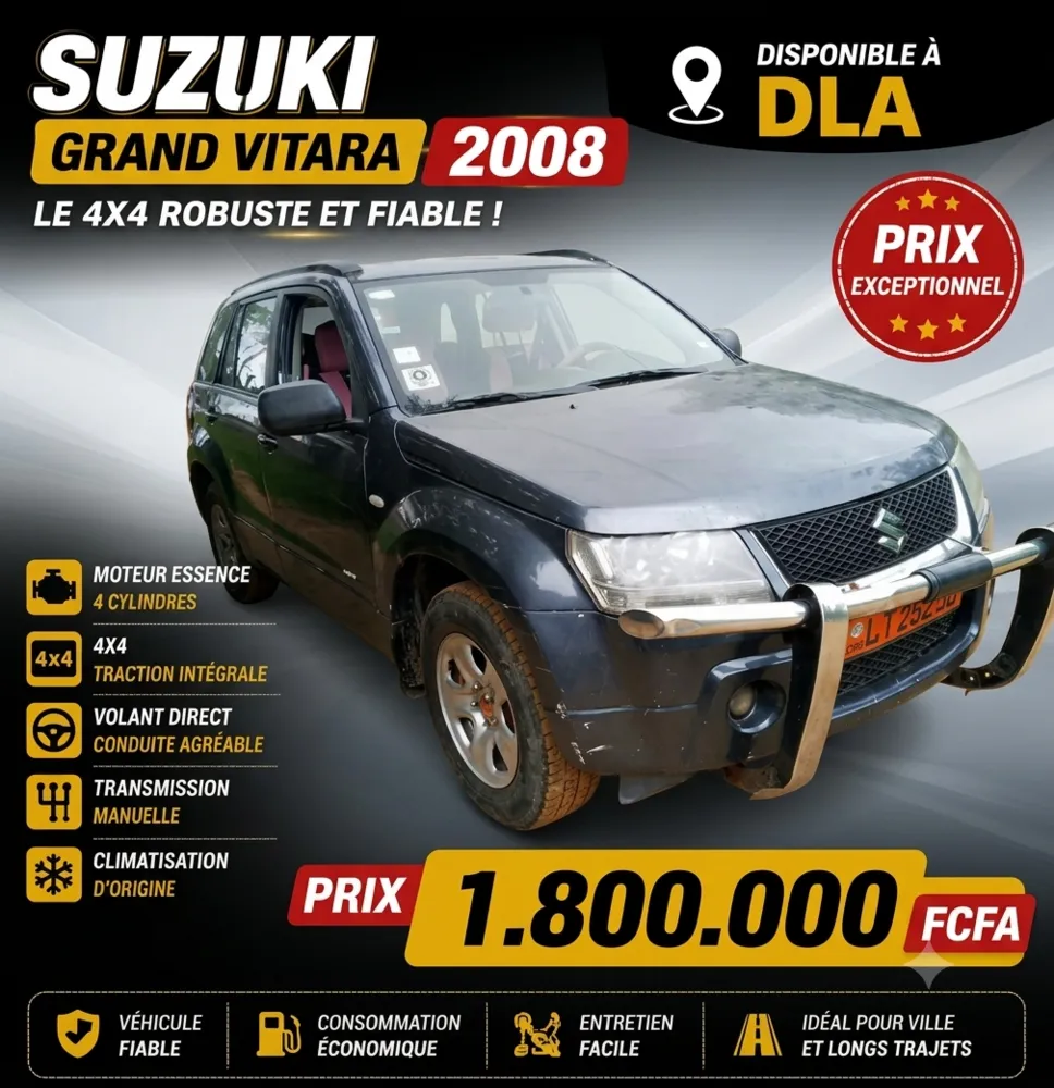 Suzuki Grand Vitara 2008 | 4x4 Robuste et Économique | Occasion FiableVéhicules et pièces de rechange